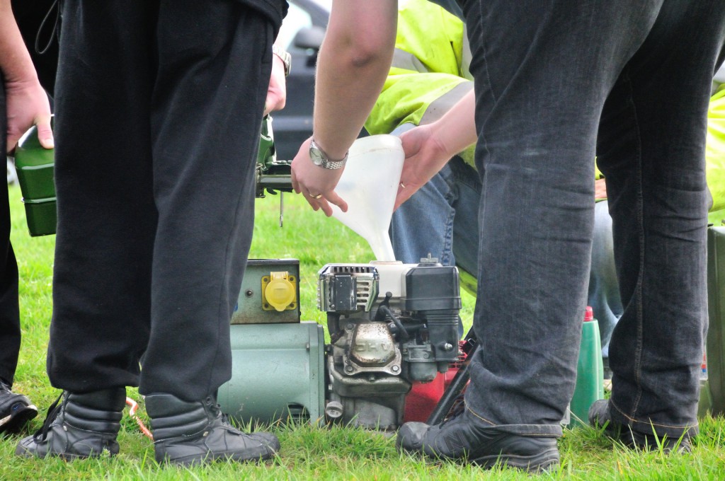 Tending to the generator