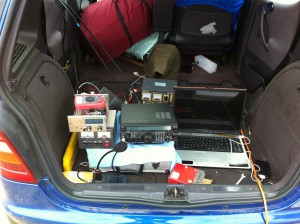 The ground side of Spencer, M0STO's homebrew tracking array